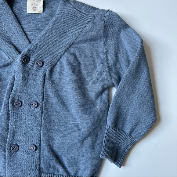 Analogie By Lil Legs Blue Double Breasted Cardigan, Size 18 Months. - Picture 3 of 8